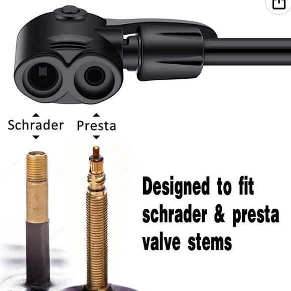 Foot Pump with Universal Schrader and Presta Valve and inflating Needle - Picture 6 of 14